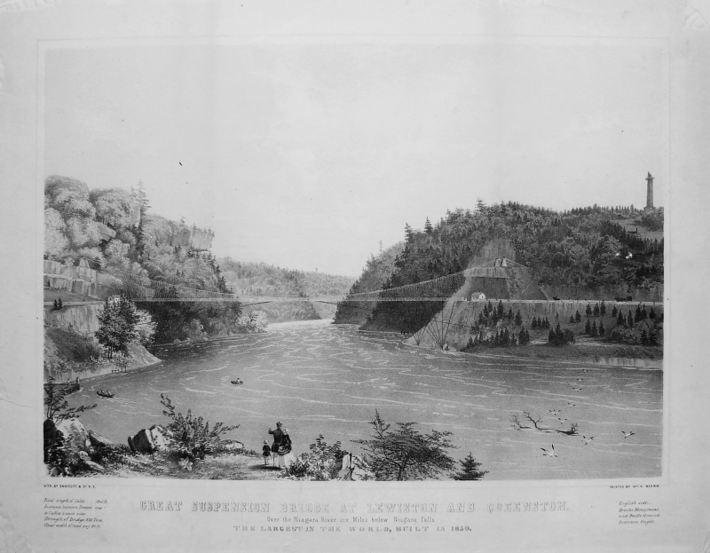 Great Suspension Bridge at Lewiston and Queenston…