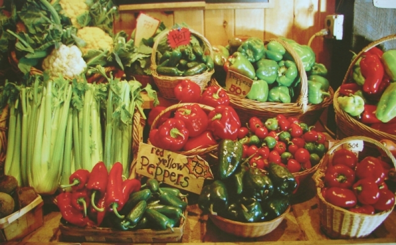 Pepper Display, Tom Tower's Farm Market, Youngstown, NY